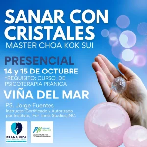 CURSO DE PRANIC HEALING (SANACIÓN PRÁNICA) CON CRISTALES - 14 y 15 DE OCTUBRE 2023 - VIÑA DEL MAR