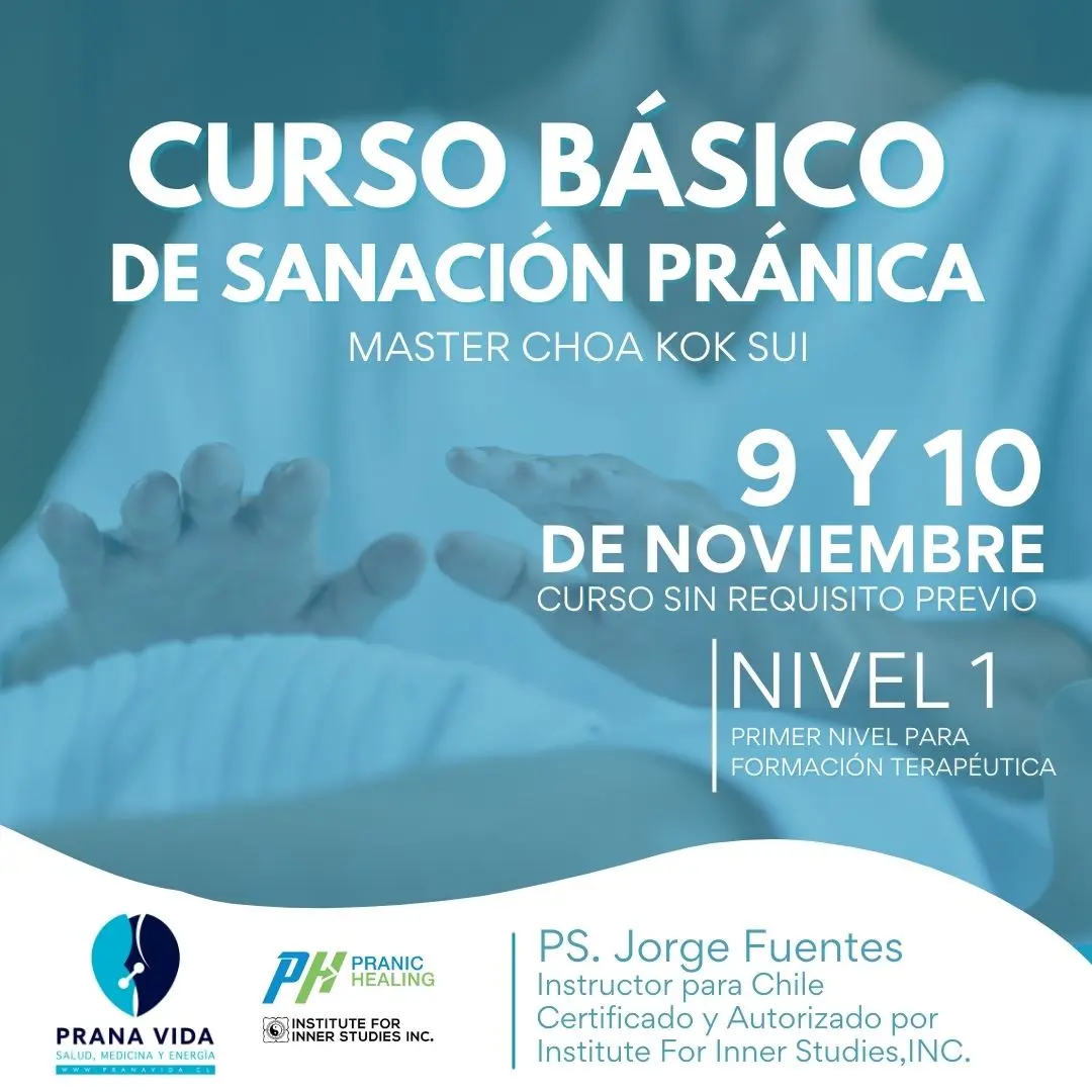 CURSO BÁSICO DE PRANIC HEALING (SANACIÓN PRÁNICA) – 9 y 10 noviembre 2024 - Santiago