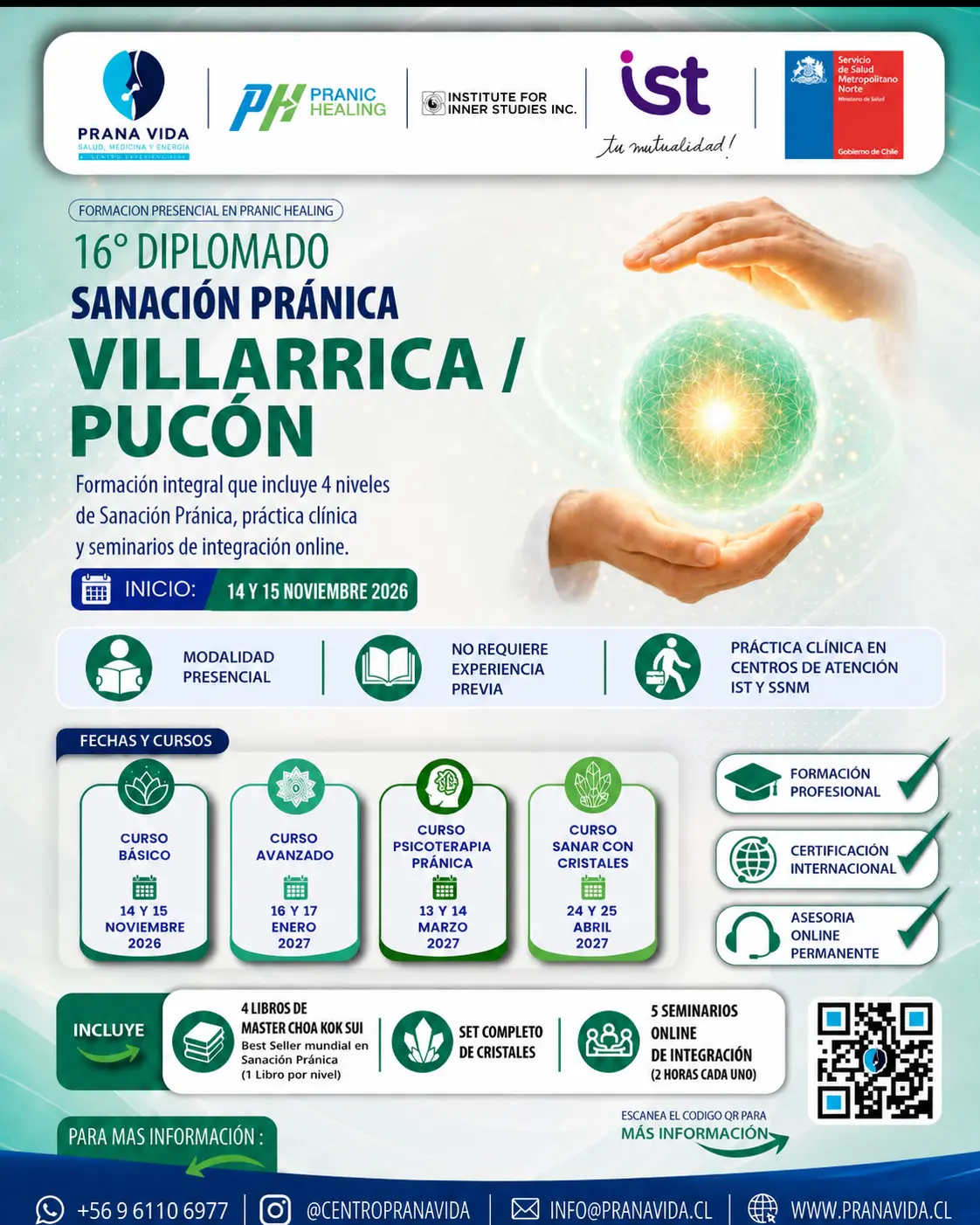 Diplomado de Sanación Pránica en Villarrica y Pucón