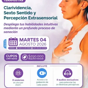 Club Bienestar TV Terapeutas - Clarividencia, Sexto Sentido y Percepción Extrasensorial - AGOSTO-SEPTIEMBRE 2026 - 30% Descuento