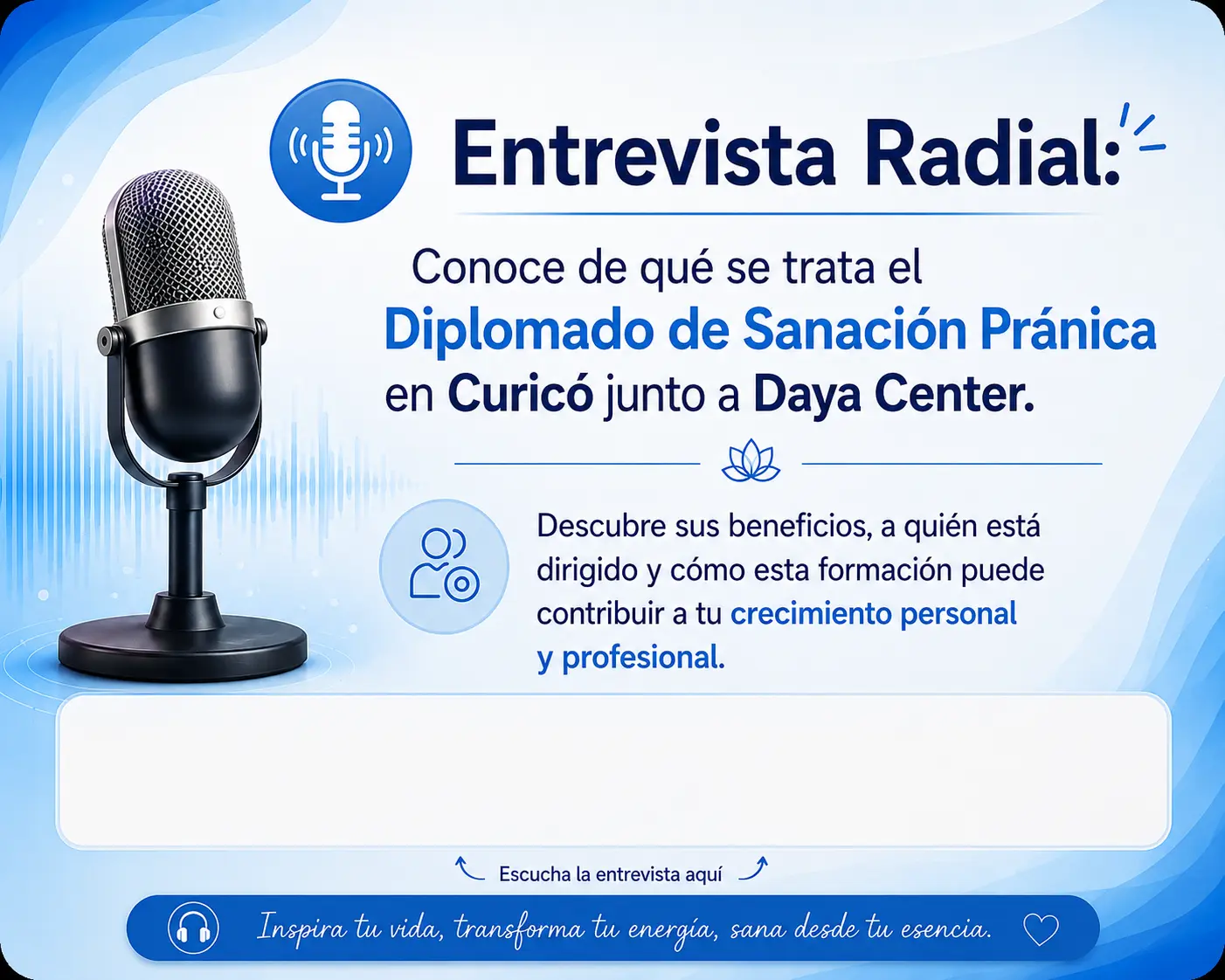 Entrevista Radial - Diplomado de Sanación Pránica en Curicó